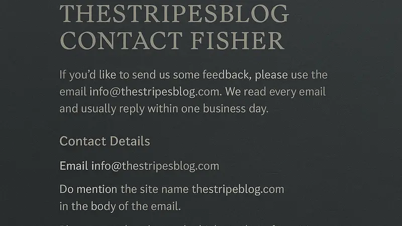 Thestripesblog Contact Fisher
